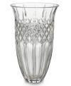 Narrow flutes and a diamond grid converge in pristine Waterford crystal, gracing the Shelton vase with old-world resplendency. A beautiful host for fresh flowers in your own home – or a memorable gift for someone you love. Shown left.