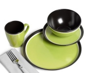 TTU Gallery 16-Piece Dinnerware Set, Argentina Green