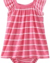 Splendid Littles Baby-girls Infant Venice Slub Stripe Bodysuit Dress, Taffy, 6-12 Months