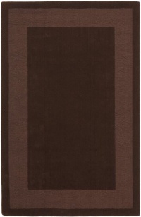 St Croix Trading Company Transitions Chocolate Cut & Loop Border 5x8 Area Rug