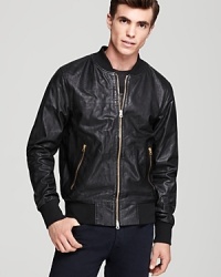 Paul Smith Zip Front Leather Jacket