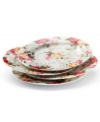 Inspired by traditional floral pottery, Country Rose Chintz dessert plates evoke all the elegance of the original Old Country Roses pattern but with a more casual feel. Lush pink and gold blossoms thrive on a ground of crisp white porcelain. (Clearance)