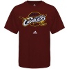 adidas Cleveland Cavaliers Wine Primary Logo T-shirt