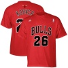 NBA adidas Chicago Bulls #26 Kyle Korver Red Net Number T-shirt