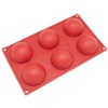 Freshware 6-Cavity Half Sphere Silicone Mold and Baking Pan