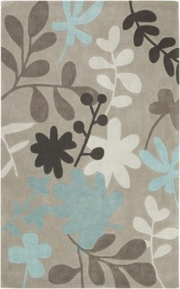 Taupe Surya Cosmopolitan 2'x3' Transitional Rectangle Area Rug from RugPal.com