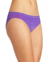 Calvin Klein Women's Seamless Ombre Bikini, Electric Violet, Medium