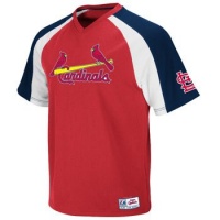 St. Louis Cardinals Majestic Red V-Neck Crusader Jersey