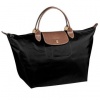 LONGCHAMP LE PLIAGE SHORT HANDLED MEDIUM TOTE - BLACK, ONE SIZE