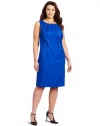 Calvin Klein Women's Plus-Size Shift Dress with Zipper Detail