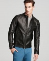 Keep your look dialed in with this smart and edgy leather jacket from Theory, classic and modern at the same time.