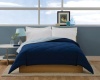 Villa Collection Solid Color Reversible King Comforter, Spa Blue To Navy