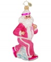 Come together for a good cause with this Christmas Radko charity ornament. Santa joins the march against breast cancer, showing his support in a sparkly pink jogging suit.