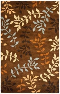 Safavieh Soho Collection SOH833A Handmade Brown New Zealand Wool Area Rug, 3.6-Inch by 5.6-Inch