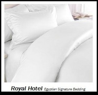 Royal Hotel's Solid White 1400-Thread-Count 3pc King Duvet-Cover 100-Percent Egyptian Cotton, Sateen Solid