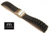 20mm MODENA President/Oyster style Italian Rubber Watch Band, Strap w/ Deployment Buckle