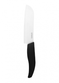 Miyako 5 Ceramic Santoku Knife, Glossy White