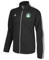 Take your best shot and support your favorite NBA basketball team with this Boston Celtics jacket from adidas.