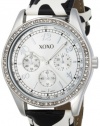 XOXO Women's XO3170 Silver Dial Black and White Giraffe Strap Watch