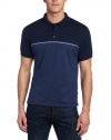 Calvin Klein Sportswear Men's Short Sleeve 3 Button Engineered Stripe Jersey Polo