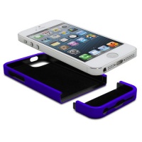 GreatShield iSlide Dock-Friendly Slim-Fit PolyCarbonate Hard Case for Apple iPhone 5 (Blue)