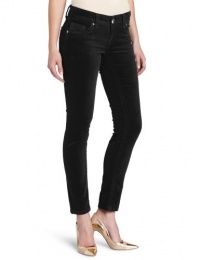 Seven7 Women's Cord Skinny Jean 77 Pocket, Black, 10