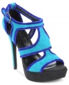 Jessica Simpson's Bruno platform sandals feature a sexy open-toe and an ankle strap closure.