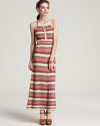 Quotation: Design History Dress - Zigzag Pointelle Halter Maxi