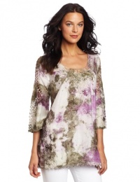 XCVI Women's Harbor Tunic Top, Petina Thyme, X-Small