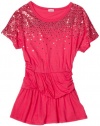 Splendid Girls 7-16 Sequin Mix Dress, Pink Sparkle, 12