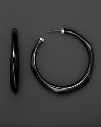 Bold, geometric hoops in black resin from Ippolita.