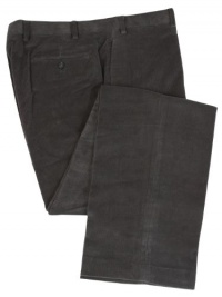 Ralph Lauren Mens Flat Front Gray Corduroy Dress Pants