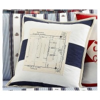 Ralph Lauren Walker University 18 Decorative Pillow Chambray Stamp