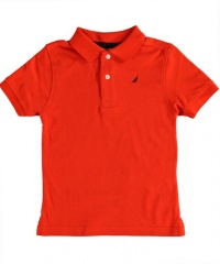 Nautica Solid Pique Polo (Sizes 4 - 7X) - tomato, 4