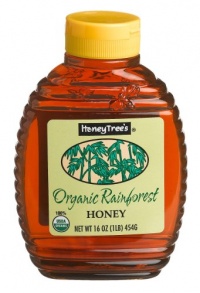 HoneyTree's Organic Rainforest Honey, 16-Ounce Bottles (Pack of 6)