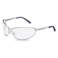 Harley-Davidson HD502 Safety Glasses with Silver Matte Frame and Gray Tint Hardcoat Lens