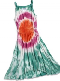 GUESS Kids Girls Little Girl Tie-Dye Dress, GREEN (3T)