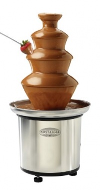 Nostalgia Electrics CFF-986 3-Tier Chocolate Fondue Fountain, Stainless Steel