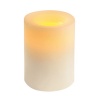 Inglow CG54400WH00 Flameless Round Pillar Candle, 4-Inch Tall, White