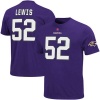 NFL Mens Baltimore Ravens Ray Lewis The Eligible Receiver Dark Purple Short Sleeve Basic Crew Neck Tee