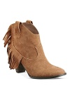 Wildly appealing, these GUESS booties are a get-noticed, flirty take on the Western trend.