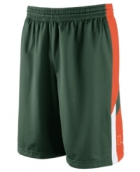 Get your game on while supporting your favorite NCAA team with these Miami Hurricanes basketball shorts featuring Dri-Fit technology from Nike.