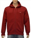 Nike Men's Classic Fleece Full Zip Hoodie Sweatshirt Maroon