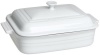 Le Creuset Stoneware 4-1/2-Quart Rectangular Casserole with Lid, White