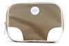 Tory Burch Robinson Medium Classic Cosmetic Case Tan White