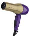 Shine on. This hair dryer from Laila Ali features ionic technology that helps retain moisture to prevent breakage for shinier and healthier hair. Multiple heat and speed settings allow you to control your drying and styling while concentrator and pik attachments direct airflow and help straighten hair.