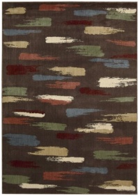 Nourison Interpretations Brown Abstract 2-Feet by 2.9-Feet Polyacrylic Area Rug