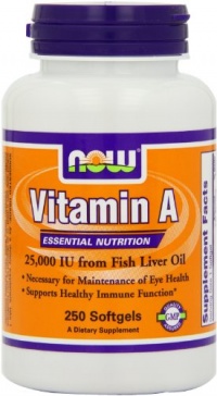 Now Foods Vitamin A, 25000 IU from Fish liver oil,  250 Soft-gels