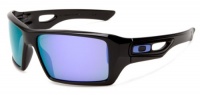 Oakley Men's Eyepatch Square Sunglasses,Polished Black Frame/Violet Iridium Lens,One Size