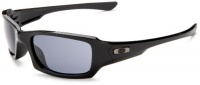 Oakley Men's Fives Squared Sunglasses,Polished Black Frame/Grey Lens,one size